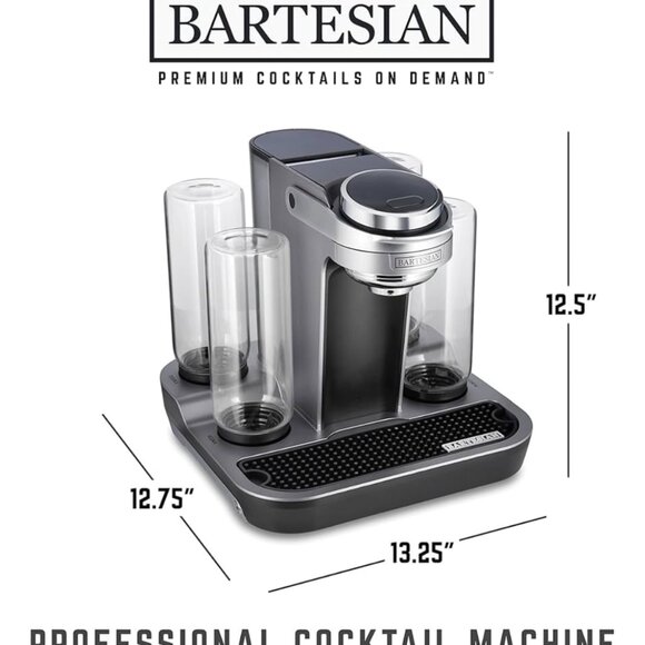 Bartesian Professional Cocktail Machine, 5 Premium Glass Bottles, 55306 - Picture 6 of 6